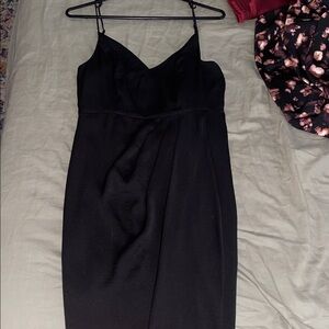 Elegant Black Spaghetti Strap Dress